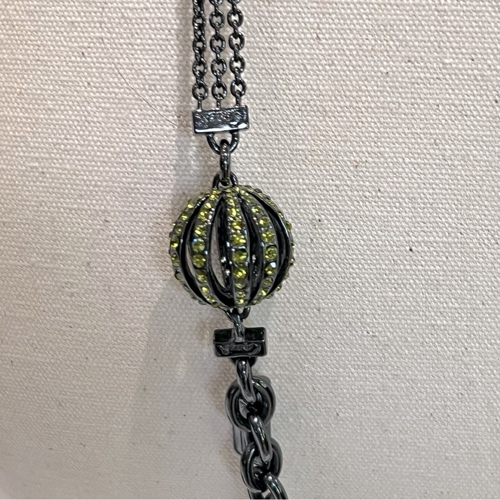 NWT Coach Cage Station Pave Crystal Nevklace - Picture 9 of 15